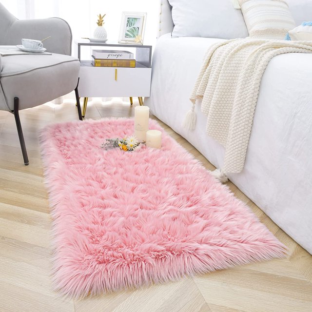 Lochas Ultra Soft Fluffy Rugs Faux Sheepskin Fuzzy Decorative Bedside