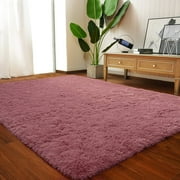 Lochas Ultra Soft Indoor Modern Area Rugs Fluffy Living Room Carpets for Children Bedroom Home Decor Nursery Rug 4 x 5.3,Blush
