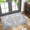 thumbnail image 1 of Lochas Vintage Accent Rugs Distressed Print Area Rug Low Pile Carpet for Living Room Bedroom Home Decor,Blue,2'x3', 1 of 6
