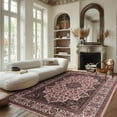 thumbnail image 1 of Lochas Vintage Accent Rugs Distressed Print Area Rug Low Pile Carpet for Living Room Bedroom Home Decor,Brown,5'x7', 1 of 6