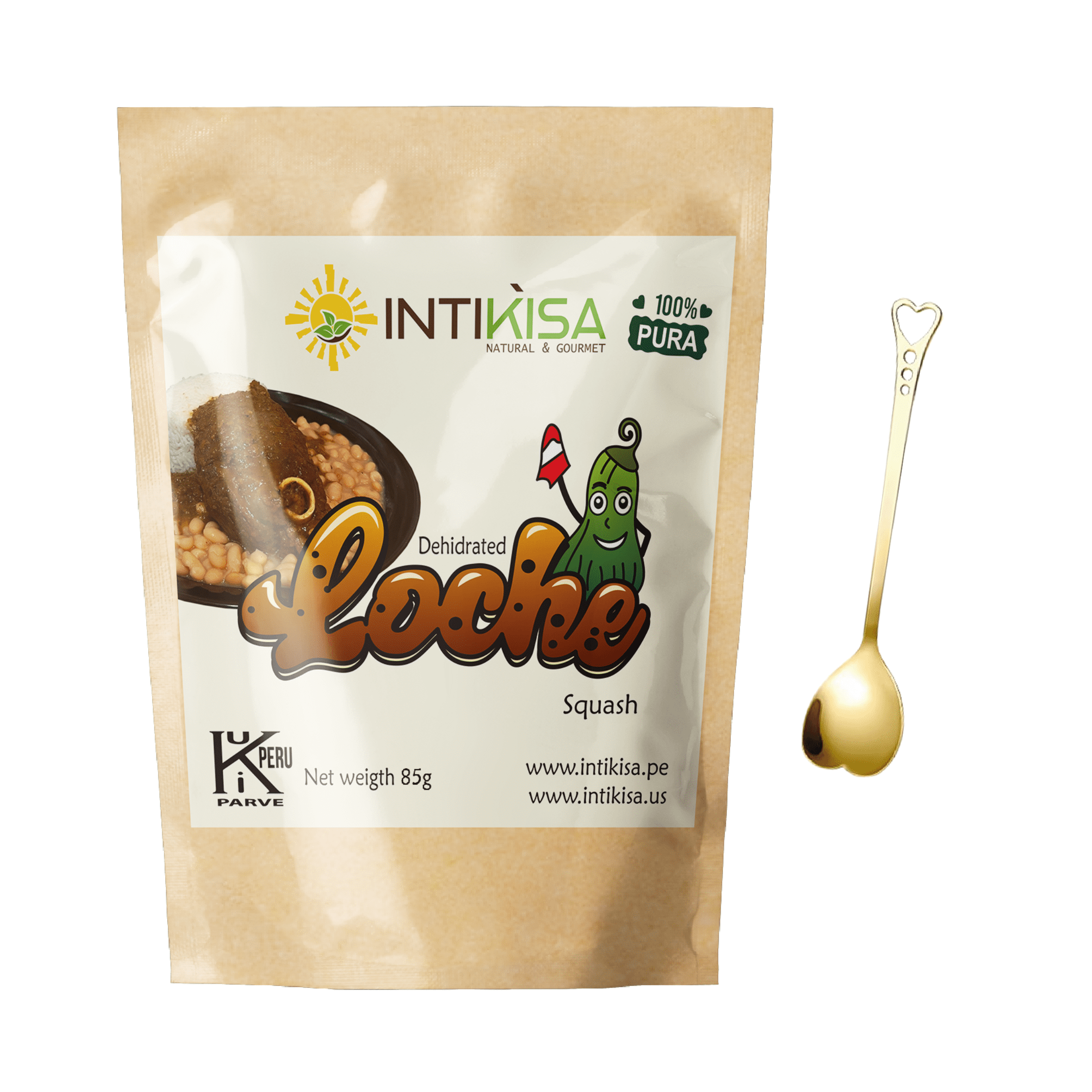 Intikisa Loche Squash Powder, Dried Peruvian Pumpkin, Cooking Ingredient, 3 oz (85 g)