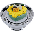 thumbnail image 1 of Loches Lynn K1158 Artificial Handcrafted Mini Fake Heart Shaped Chocolate Cream Cake with Silver Stand Plate + Dome, Gift Home Decor, Refrigerator Magnet, Model, Replica, 1 of 4