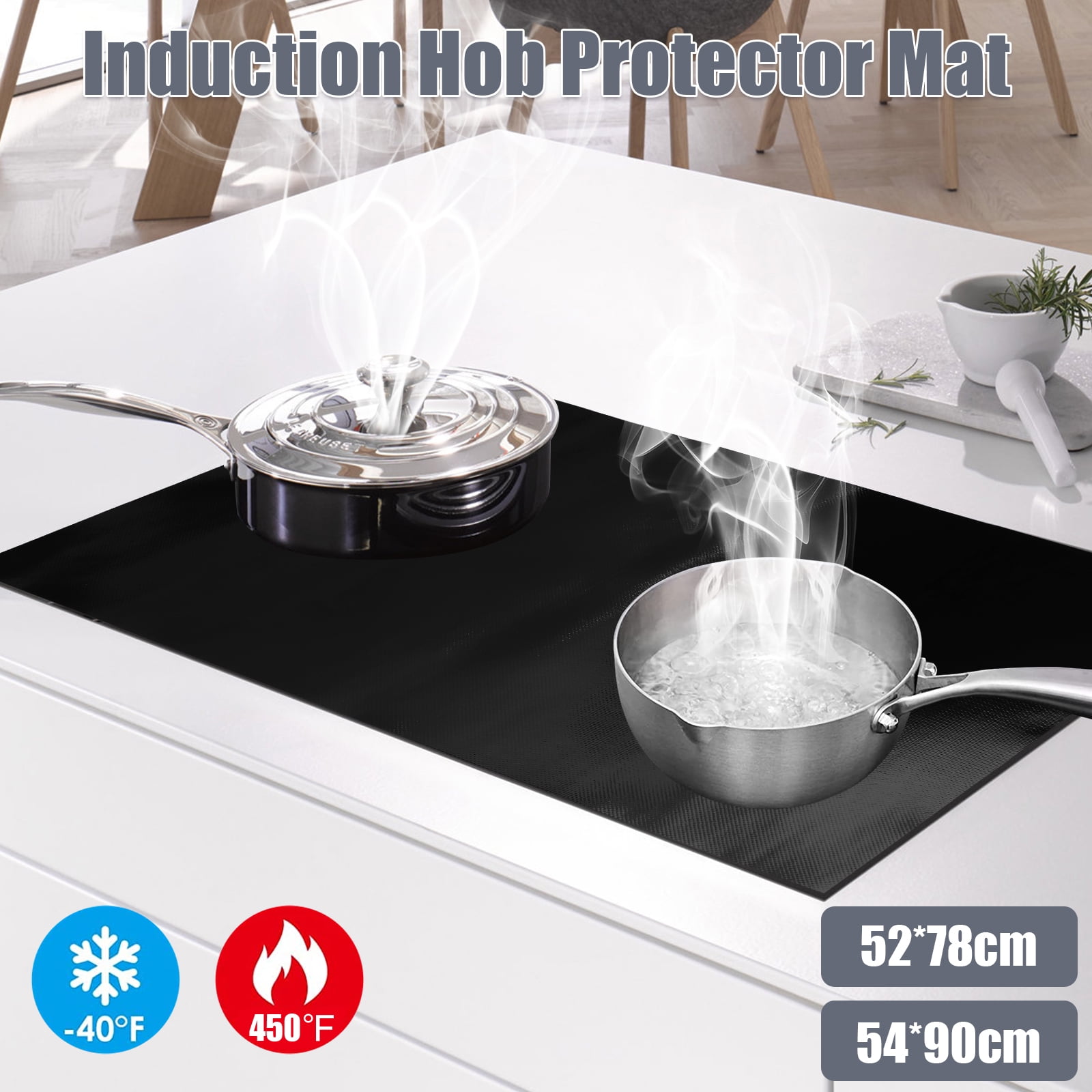 Lochimu Large Induction Cooktop Protector Mat, Silicone Induction