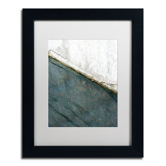 "Lock Abstract" Canvas Art by Kurt Shaffer White Matte, Black Frame