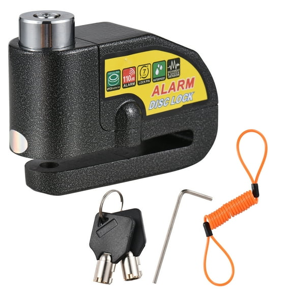 Lock,Alarm Disc -theft Wheel Cable 2pcs Disc Lock Alarm Waterproof Battery Operated Motorbike Lock Disc Brake Lock Reminder Cable 110db Alarm 2pcs Lock Operated With Disc Waterproof Battery