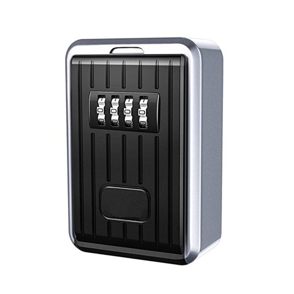 Lock Box , 4 Digit Combination Waterproof Box Aluminum Alloy Weather Resistant Key Hider With Resettable Code Key Storage Wall Mou ,Upgraded Security Combination Lock