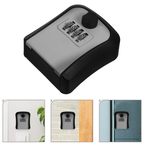 UEETEK Combination Code Lock Box Grey ABS Key Safe for Outdoor Home Use
