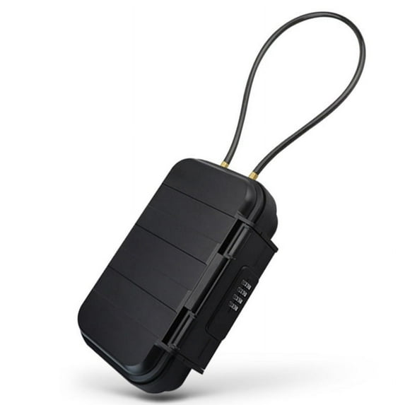 Lock Box, Phone Security Transparent Outdoor Waterproof Travel Safe,Password Beach Box,Black