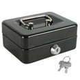 thumbnail image 1 of Lock Box Steel Mini Piggy Bank Safe Box with Key Lock for Kids Cash Box Money Box 4 53 x 3 35 x 1 97 Black, 1 of 6