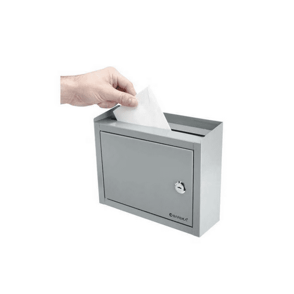 Lock Box, Wall Mount, Single Key, Gray