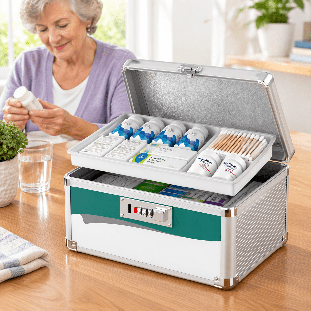 Lock Box With Code Aluminum Alloy Medication For Home - Walmart.com