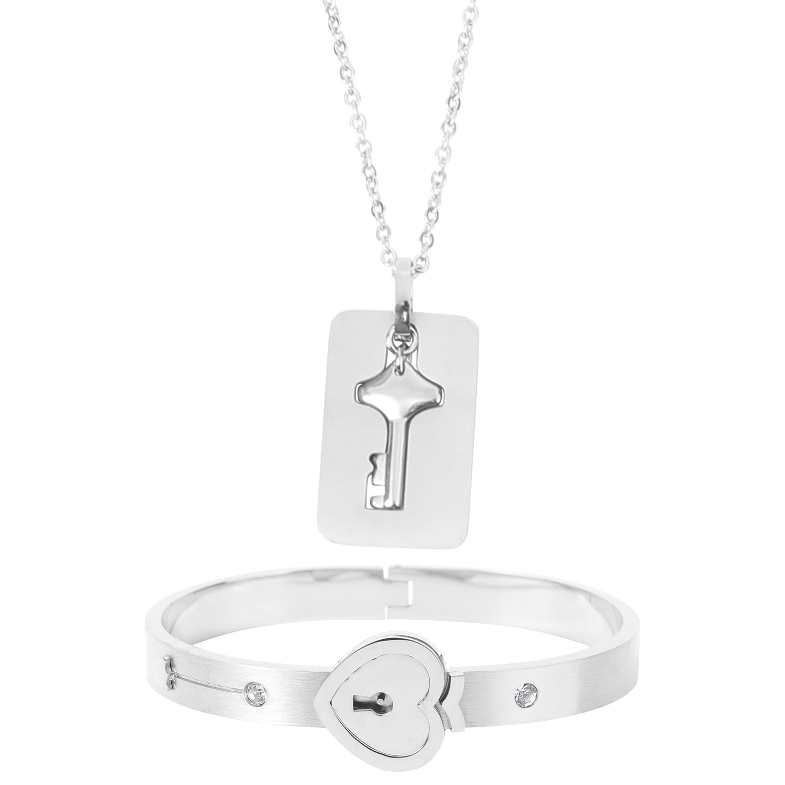 Key Necklace Lock Couples Him Her Couple Jewelry Bracelets