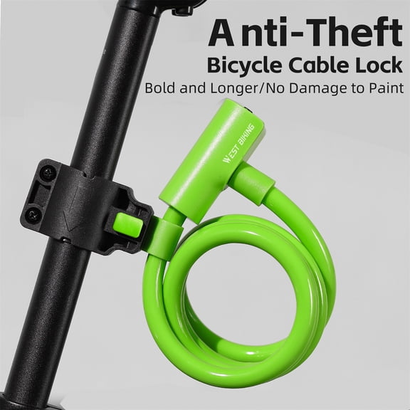 Lock,Cable Lock Bike Safety Portable Lock Antitheft Steel Cable Lock Steel Theft Steel Safety Lock Cable Theft Lock Road Bike Cable Theft