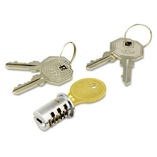 Lock Core Set for Alera Metal File Pedestals, Chrome Lock Core Set for Alera Metal File Pedestals, Chrome