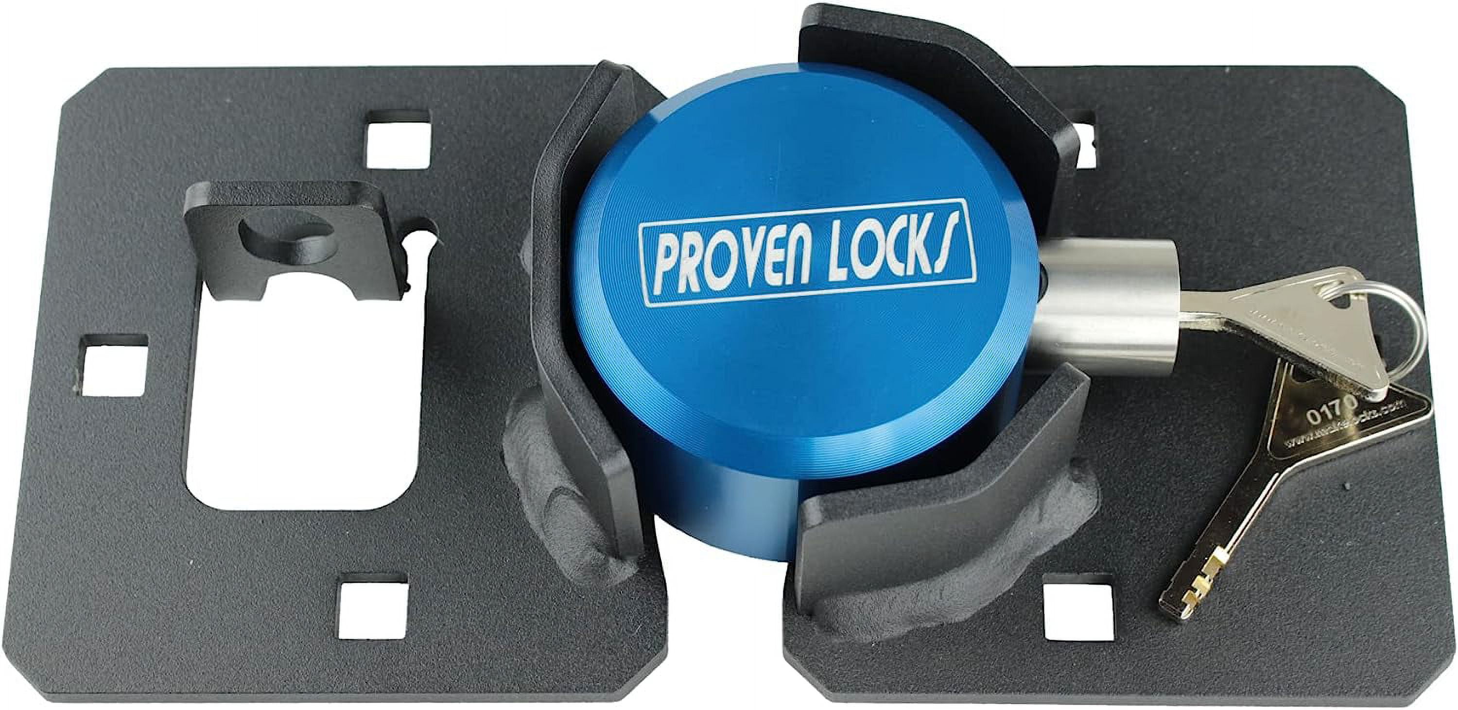 Lock Hasp Kit, StorageDoor Lock, Made in The USA, (Blue)