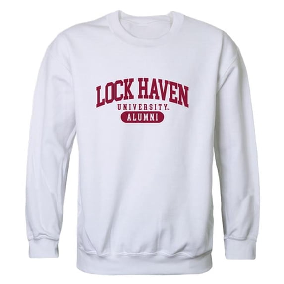 Lock Haven University Bald Eagles Alumni Fleece Sweatshirt, White - 2XL