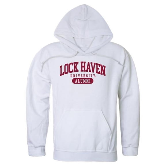 Lock Haven University Bald Eagles Alumni Hoodie, White - Small