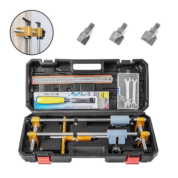 Lock Hole Opener Kit Lock Mortiser Slotter Jig Key Hole Installation Drilling Guide System For Wooden Doors Fitting Slot Drill ,DIY Tools