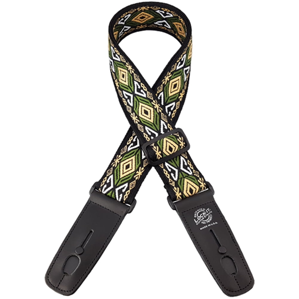 Lock-It Guitar Strap - Classic Woven, Emerald Isle