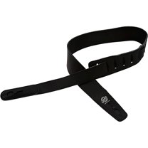 Lock-It Straps Garment Leather 2.5" Locking Guitar Strap Black