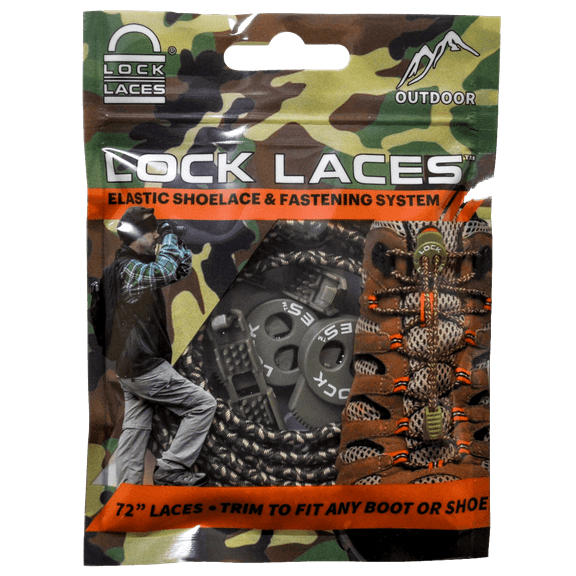 Lock Laces, No Tie Boot Laces, Camo, 72-Inch