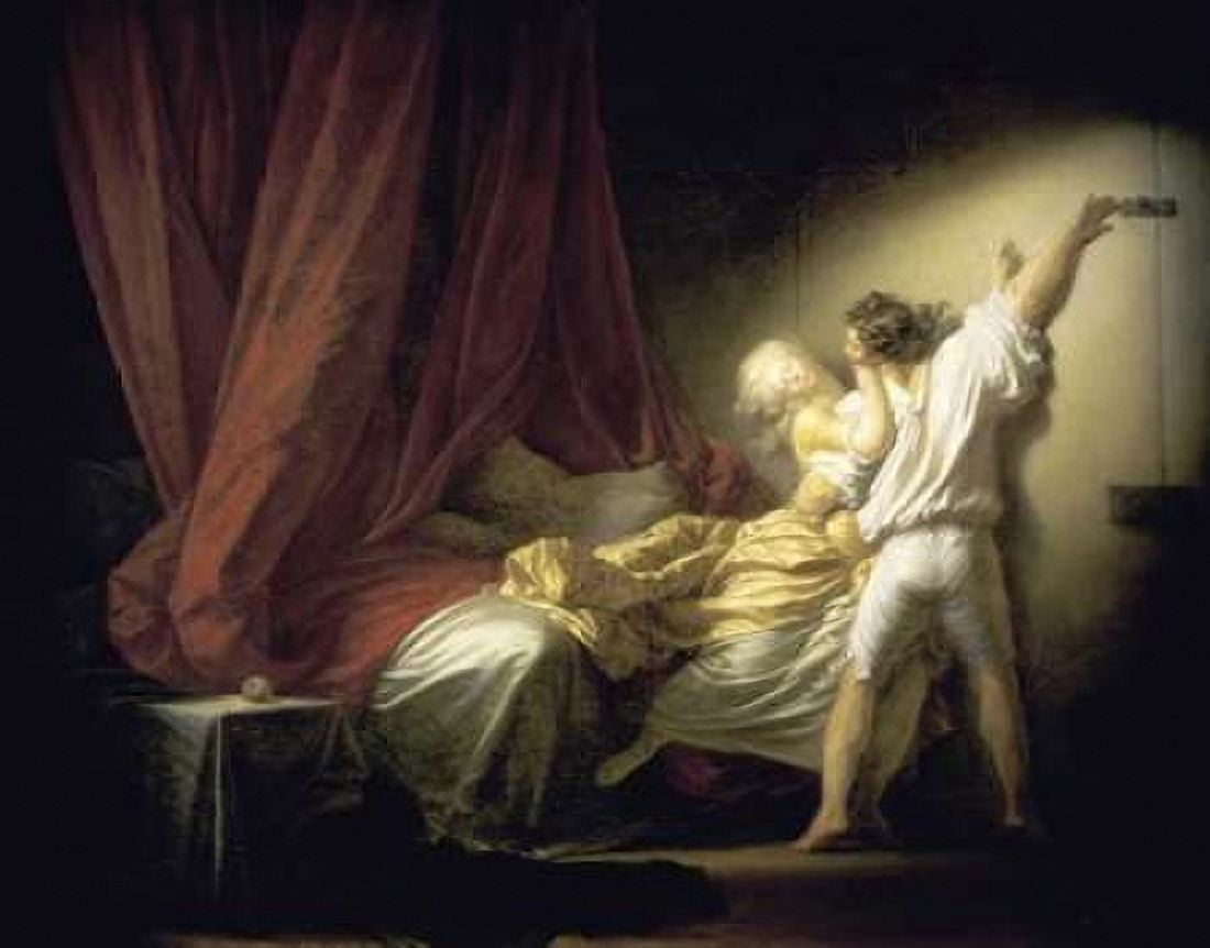 Lock Le Verrou Canvas Art - Jean Honore Fragonard (24 x 30)