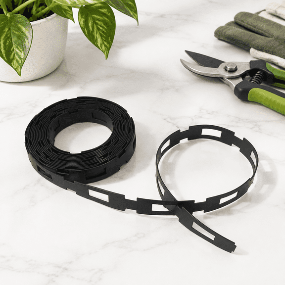 Lock Link - (100' Feet 1/2" Wide) Strong Flexible Plastic Chain Locking Scable Plant & Tree Ties For Staking Reusable Support Str