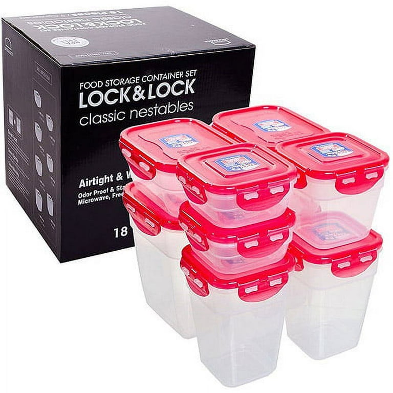 Lock & Lock 18-Piece Nestable Food Storage Set with Leak-Proof Locking Lids  