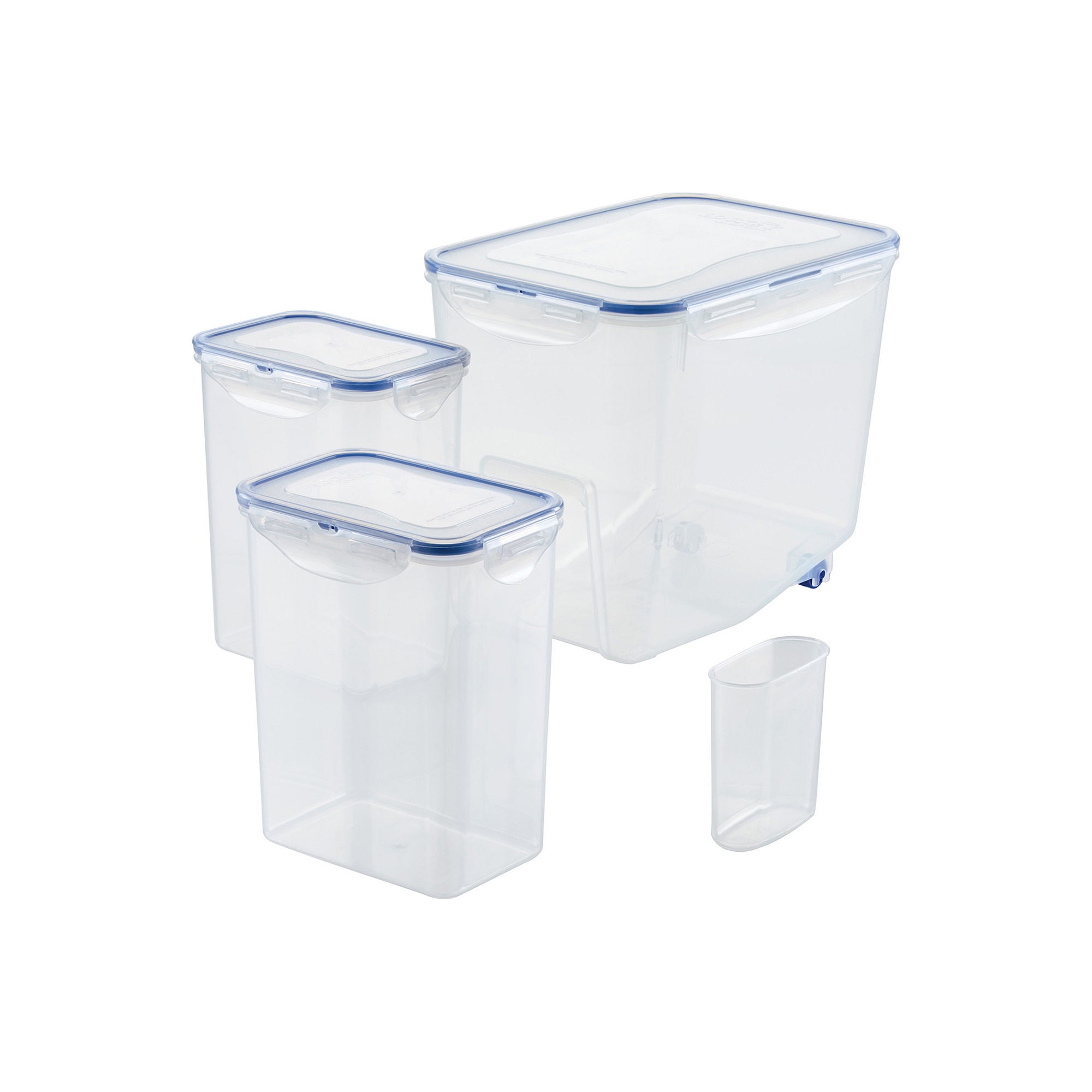 Clear BPA-Free Plastic 7-Piece Food Storage Container Set