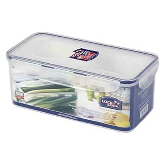Lock & Lock Food Container, 14-Cup Rectangular Vegetable Keeper with Drain Tray - Airtight Storage, BPA Free, Dishwasher Safe - Freshness Preserver for Fridge & Freezer