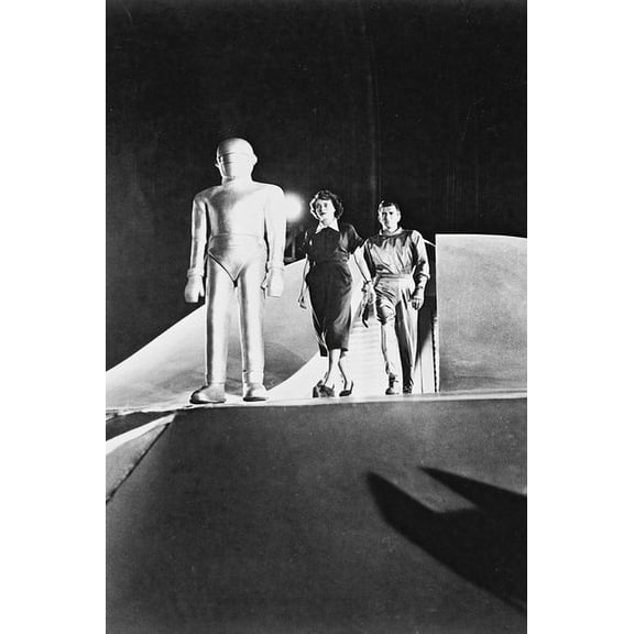 Lock Martin, Patricia Neal and Michael Rennie in The Day the Earth Stood Still 24x36 Poster Gort by spaceship classic