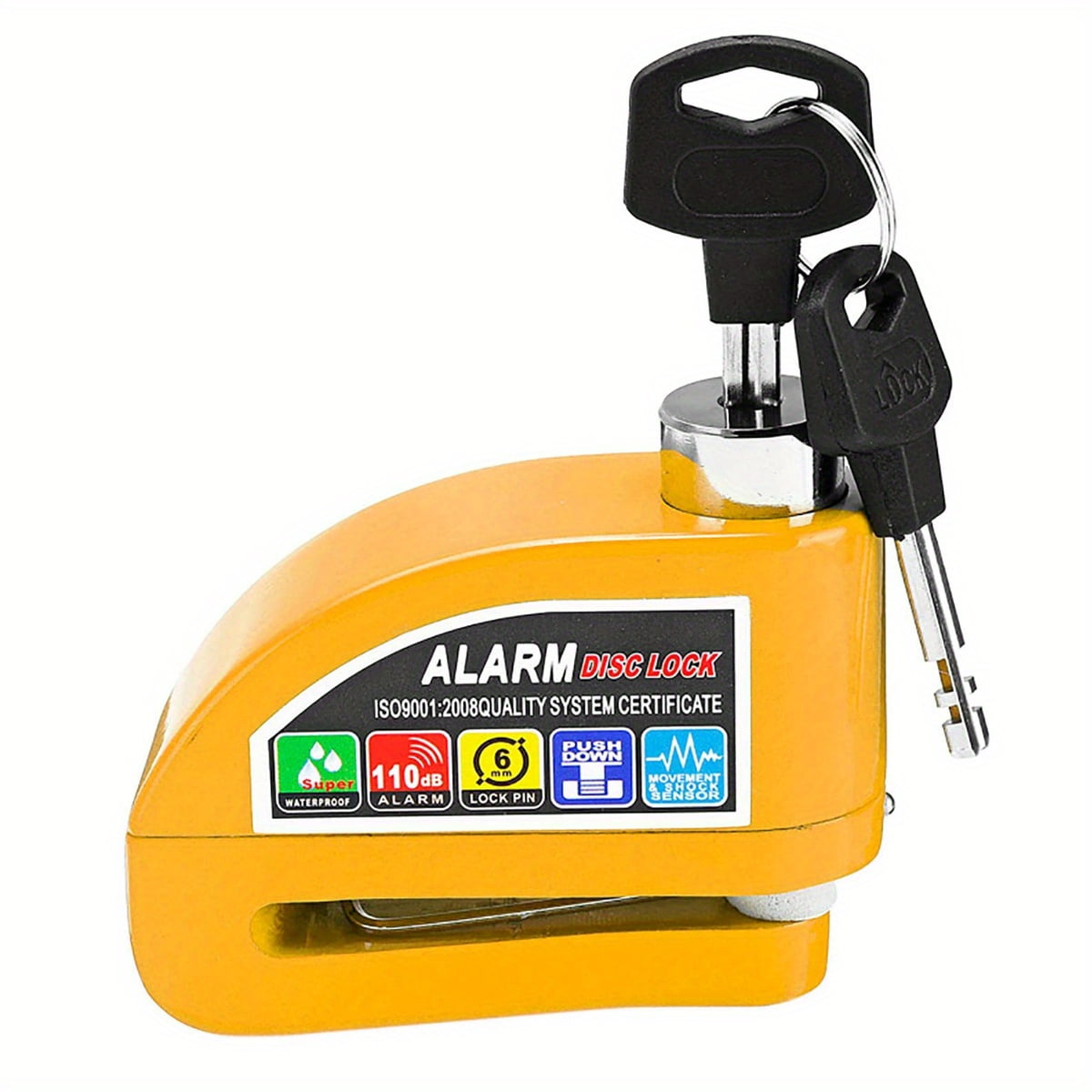 Lock Motorcycle AntiTheft Disc Lock Security Alarming System 110dB