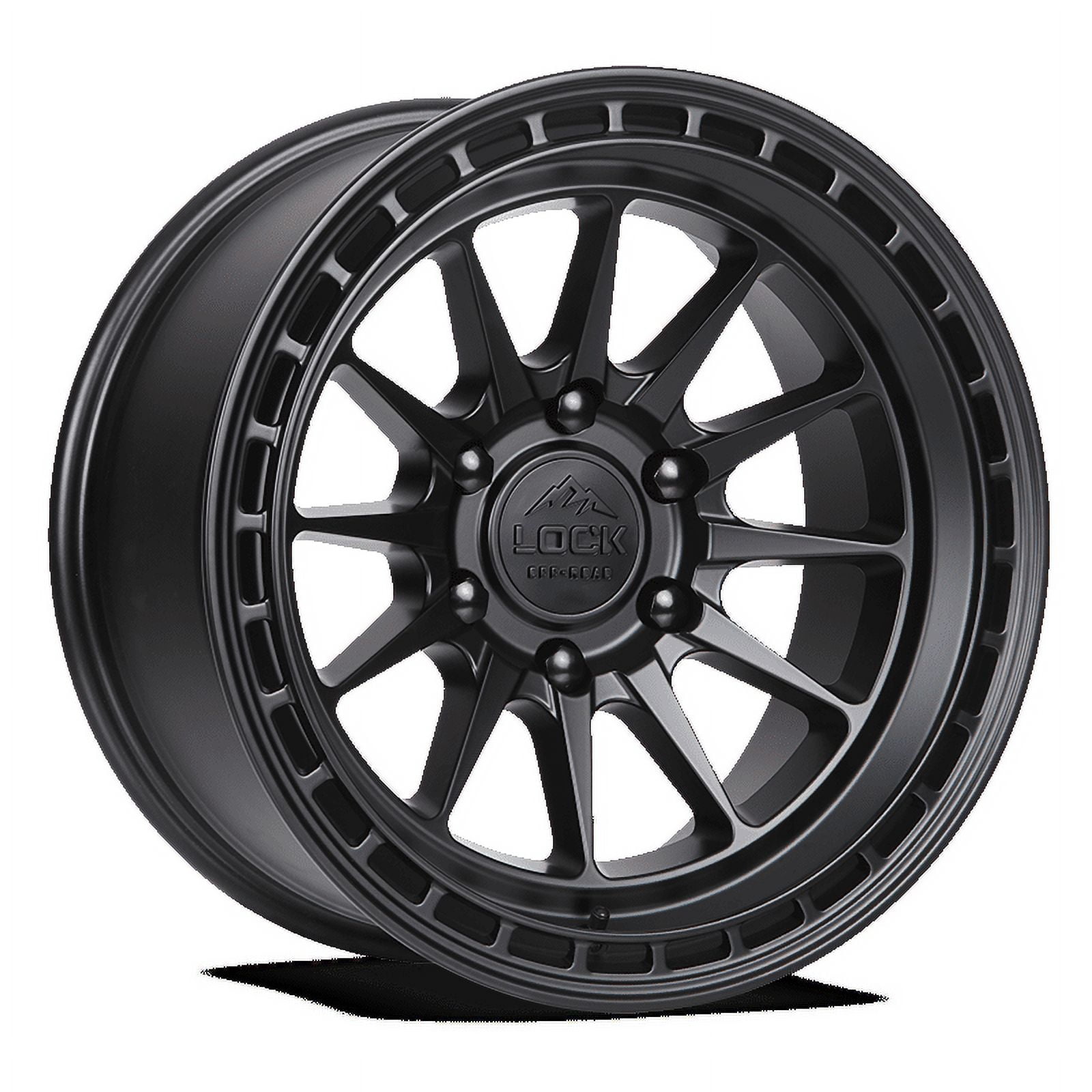 Lock Off-Road Baja Matte Black with Matte Black Ring 8-17