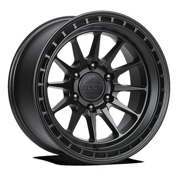 Lock OffRoad For Baja 17x9 6x139.7 -12et 106.2 Matte Black w/ Matte Black Ring Wheel