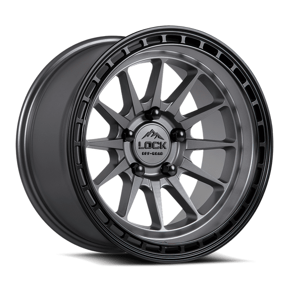 Lock Offroad Baja 17x9 6x135 -12et 87.1 Matte Gray w/ Matte Black Ring