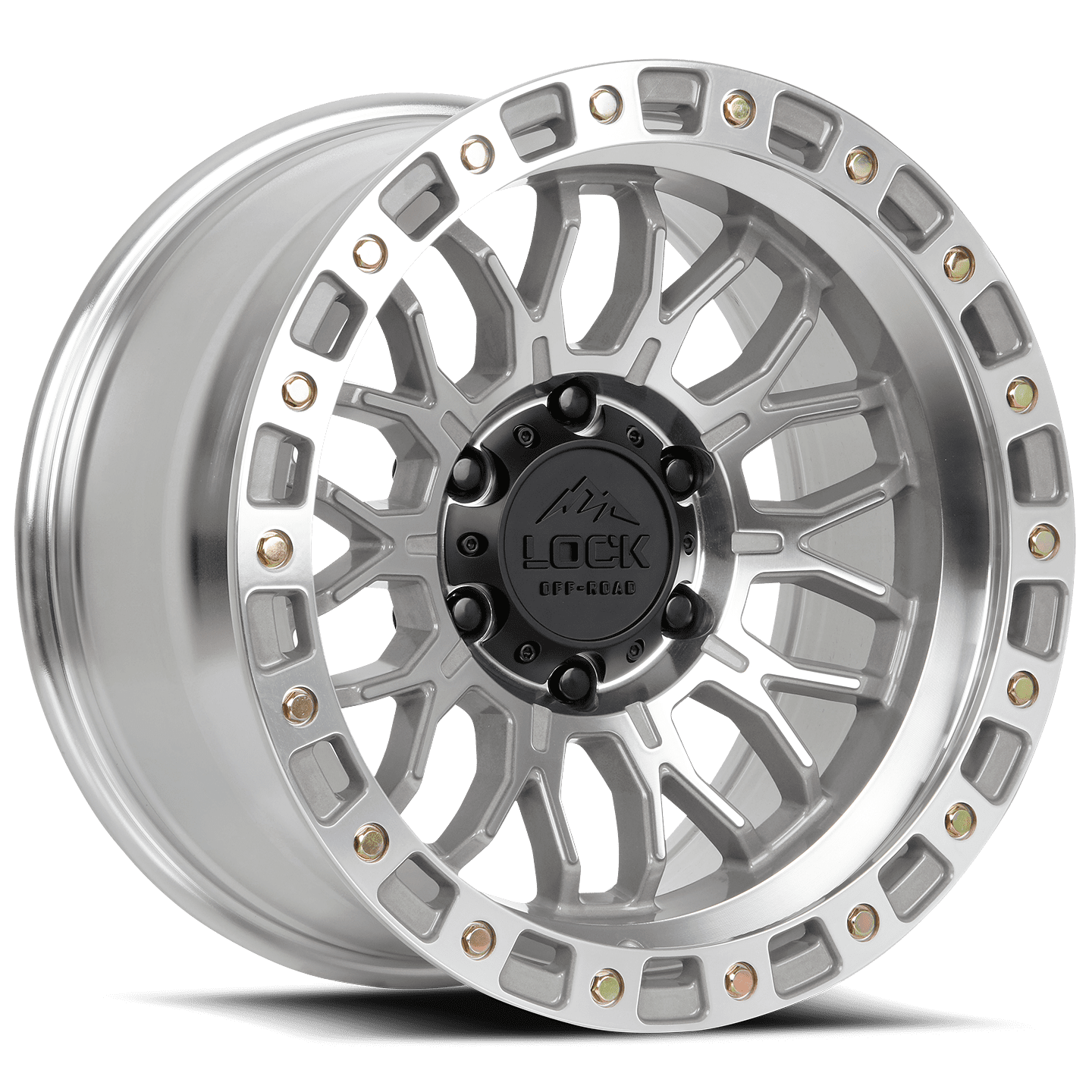 Lock Offroad Combat 17x9 5x127 -12et 71.5 Machined w/ Clear Coat
