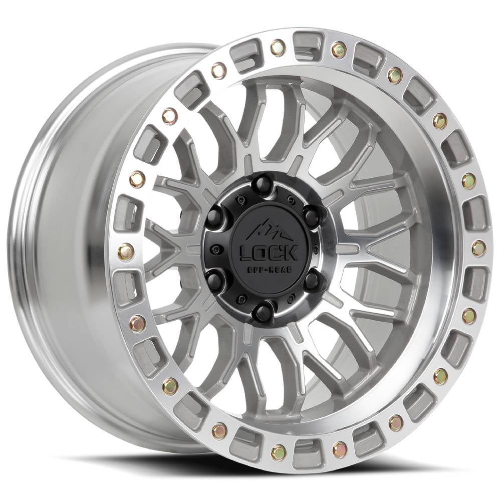 Lock Offroad Combat 17x9 6x139.7 -12et 106.2 Machined w/ Clear Coat