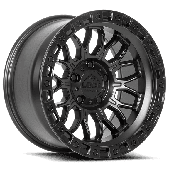 Lock Off-Road Combat Matte Black with Matte Black Ring 9-17