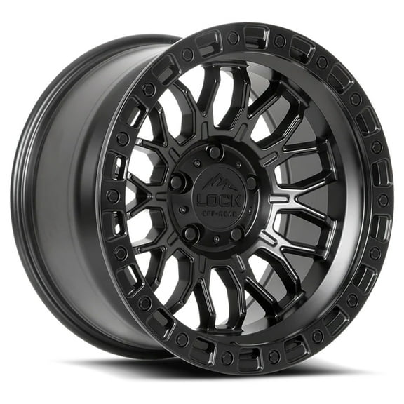 Lock Off-Road COMBAT 17X9 5X127 -12mm Matte Black Wheel Rim 17" Inch