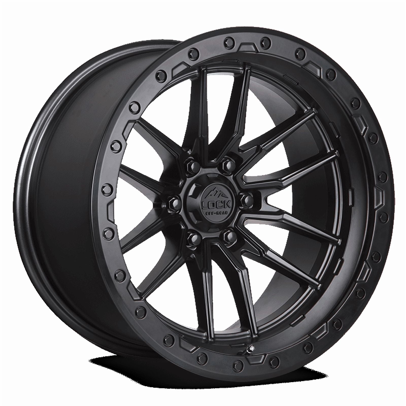Lock Off-Road Krawler Matte Black with Matte Black Ring 9-17