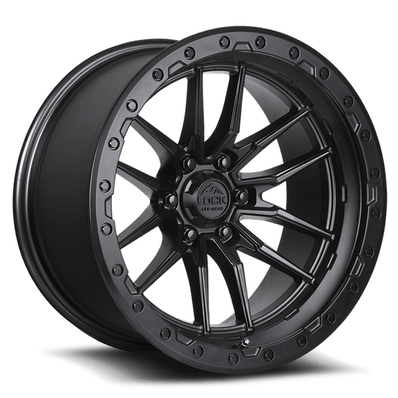 Lock Offroad Krawler 18x9 5x127 +1et 71.5 Matte Black w/ Matte Black Ring
