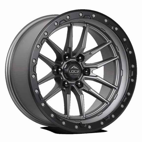 Lock Off-Road Krawler Matte Grey with Matte Black Ring 9-20