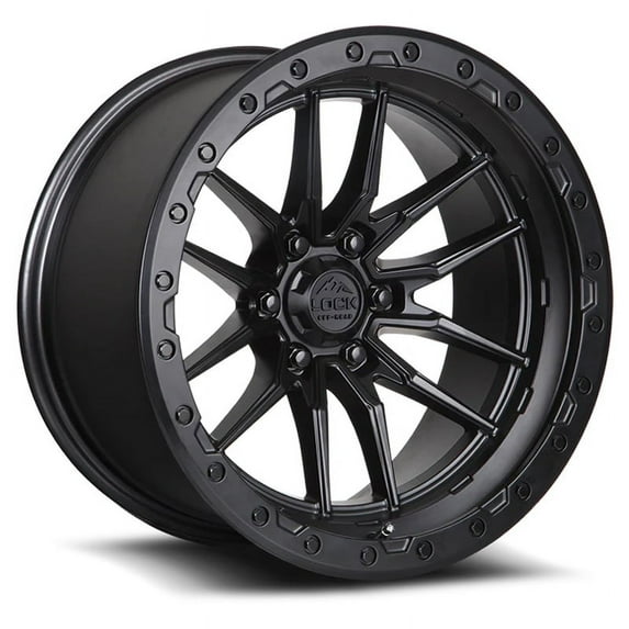 Lock Off-Road KRAWLER 17X9 6X135 -12mm Matte Black Wheel Rim 17" Inch