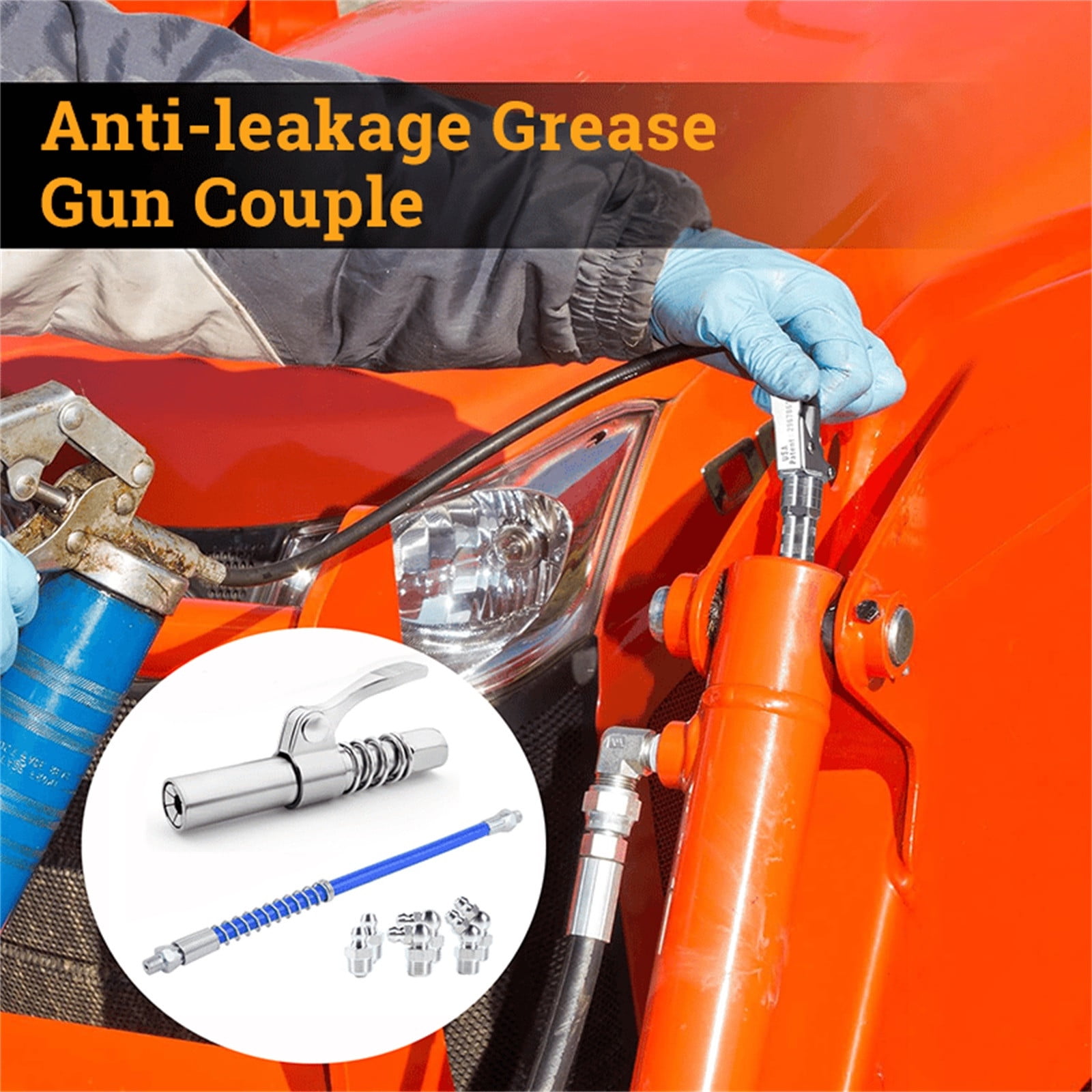 Lock on high pressure grease coupler high pressure quick release grease