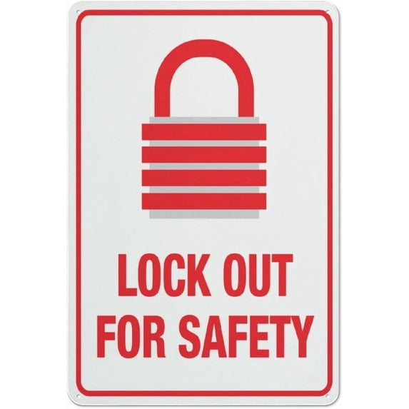 Lock Out For Safety Sign 8