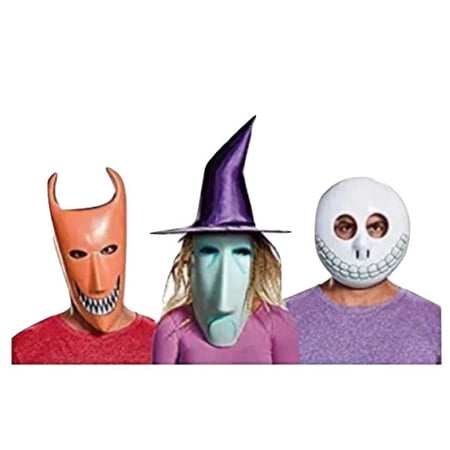 Lock Shock & Barrel 3-Mask Set - Nightmare Before Christmas - Costume Accessory - Adult Teen