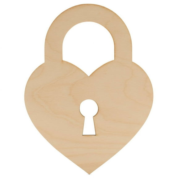 Lock-Style Heart Wood Cutouts 6-inch, 1/8 inch Thick, Pack of 25 Small Wooden Hearts for Crafts & Valentines Decor, by Woodpeckers