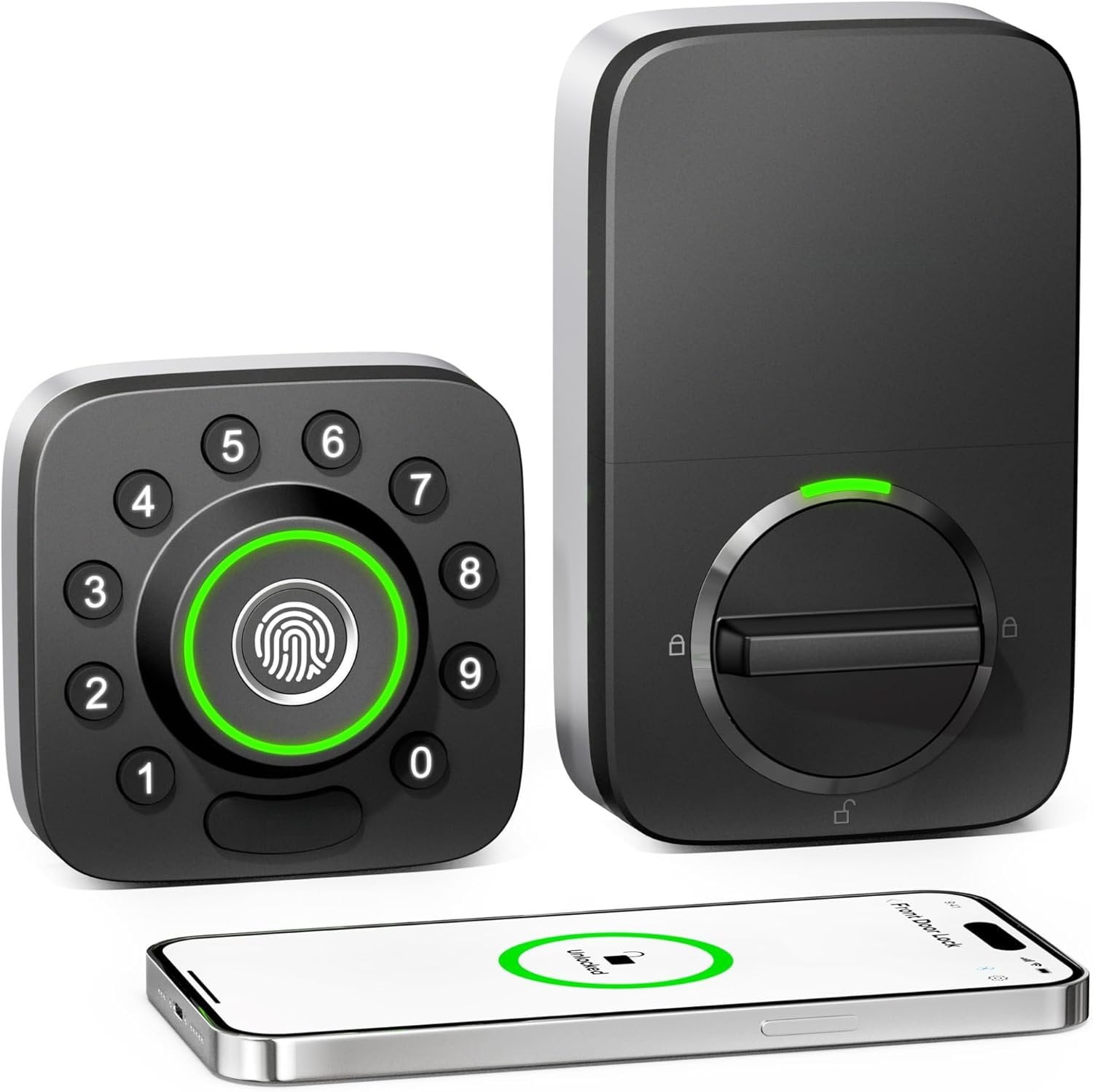 Lock U-Bolt Pro, 7-in-1 Fingerprint Keyless Entry Door Lock with App ...