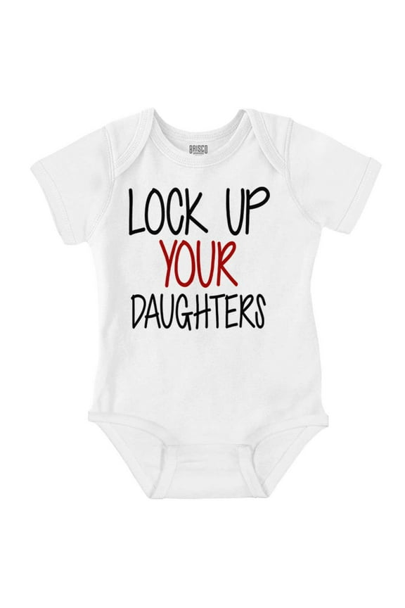 Lock Up Daughters Cute Handsome Son Bodysuit Jumper Boys Infant Baby Brisco Brands 6M