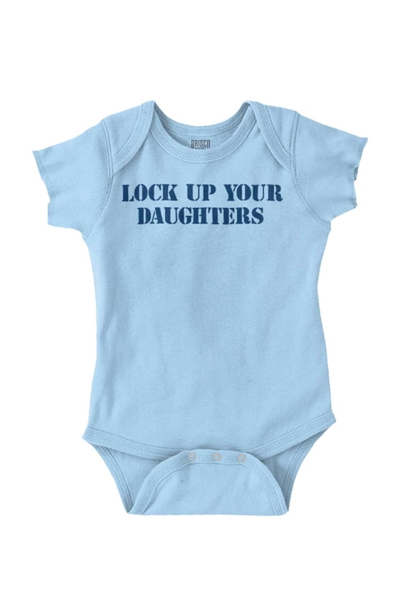 Lock Up Your Daughters Funny Son Bodysuit Jumper Boys Infant Baby Brisco Brands 12M